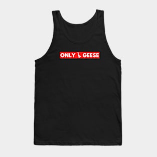 OnlyGeese - Red Bar Streetwear Logo Tank Top